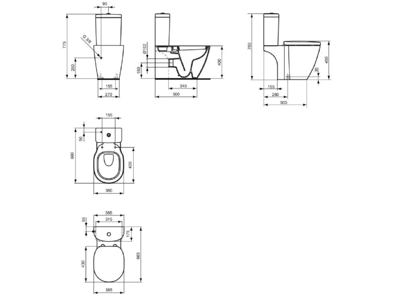 Купить Унитаз напольный Ideal Standard Connect (чаша) E803601