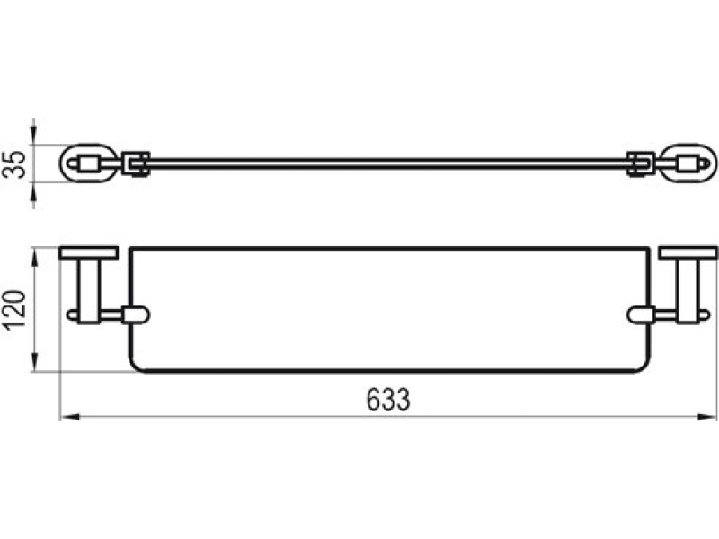 Купить Полка стеклянная Ravak Chrome CR 500.00 60см. X07P195