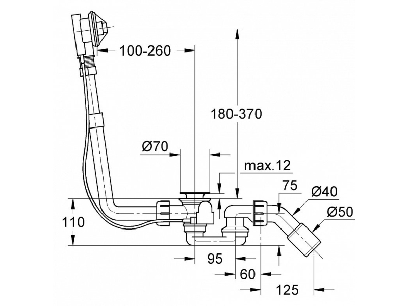 Купить Слив-перелив Grohe Talentofill 28939000 (скрытая часть)