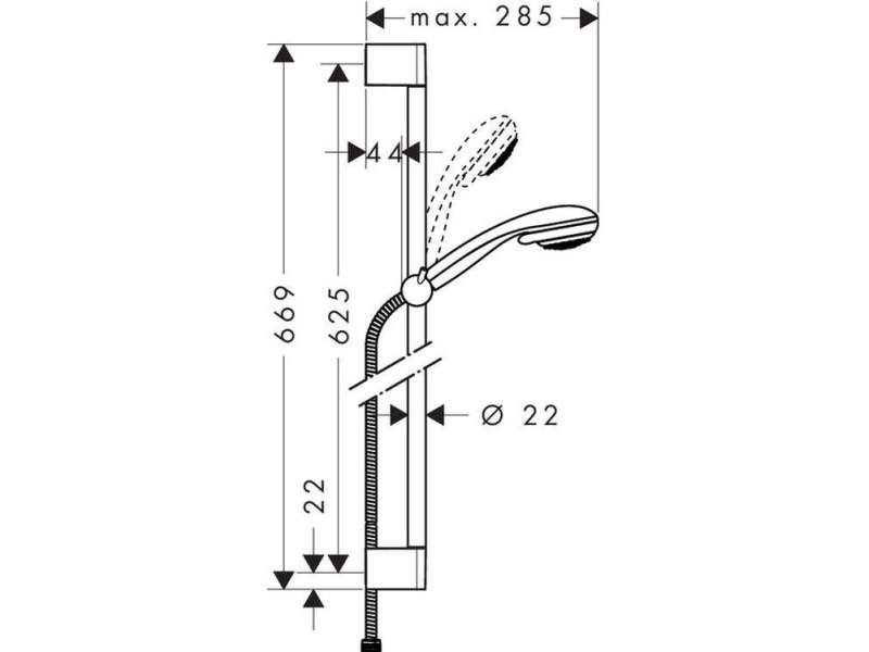 Купить Душевой гарнитур Hansgrohe Crometta 85 мulti/Unica’Crometta 65cm 27767000