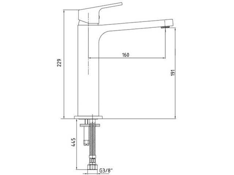 Купить Смеситель для раковины E.C.A. Tiera 102188003EX