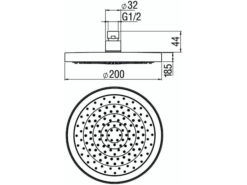 Купить Верхний душ Nobili WE00139/94CR