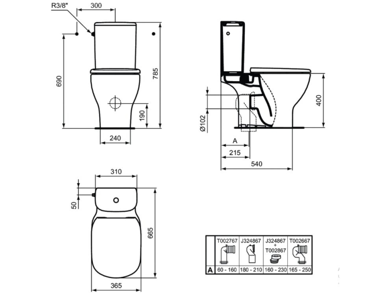 Купить Унитаз напольный Ideal Standard Tesi Aquablade (чаша) T008701