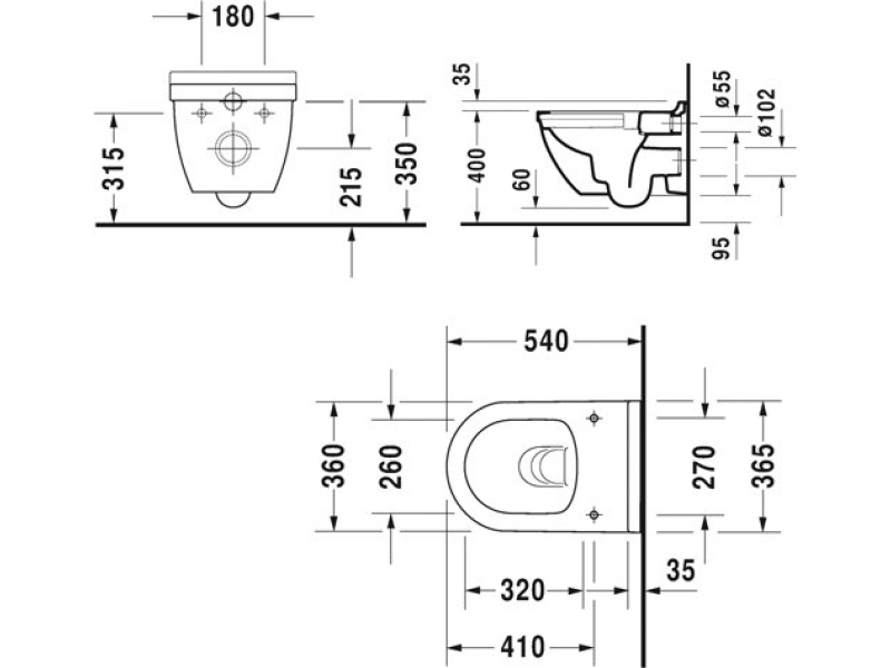 Купить Унитаз подвесной Duravit Starck 3 Rimless (с крышкой SoftClose) 45270900A1