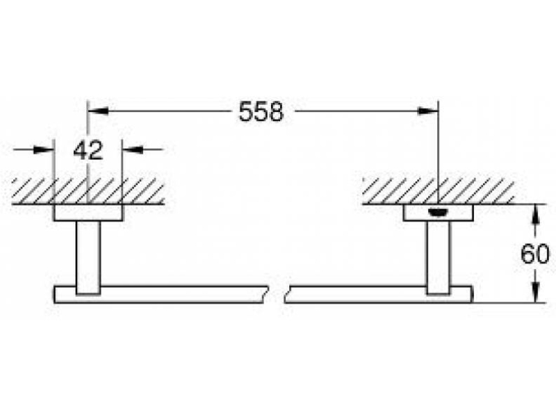 Купить Держатель для банного полотенца 60 см Grohe Essentials Cube 40509001 хром