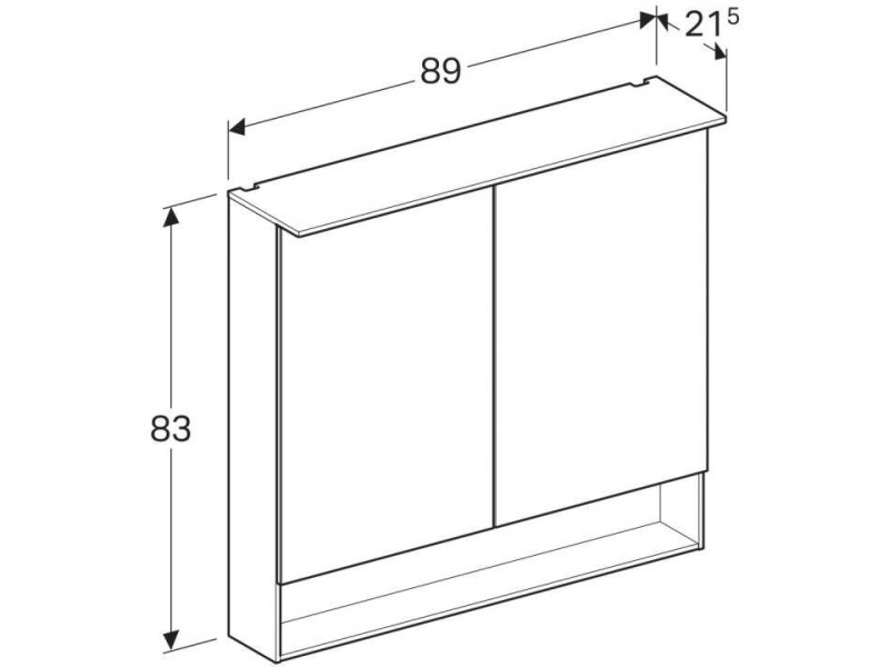 Купить Зеркальный шкаф Geberit Acanto 89x83 500.646.00.2