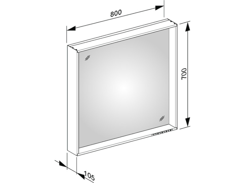Купить Зеркало с подсветкой Keuco Plan 33097302500, 800 мм