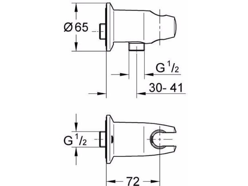 Купить Подключение для шланга Grohe Movario 28406000 с держателем