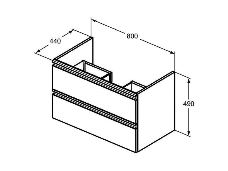 Купить Тумба с раковиной Ideal Standard Tesi T350901+T0051OV, белая