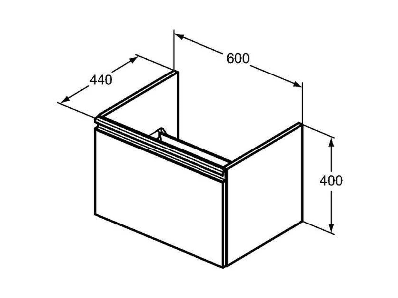 Купить Тумба с раковиной Ideal Standard Tesi T351001+T0046OV, белая