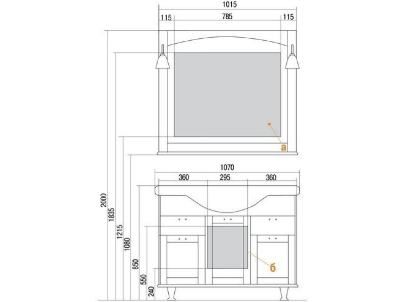 Купить Зеркало Акватон Жерона 105 (1A158802GEM200) белое серебро