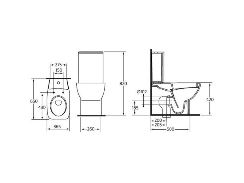 Купить T317861 Cantica Унитаз напольный под бачок с крышкой Soft Close