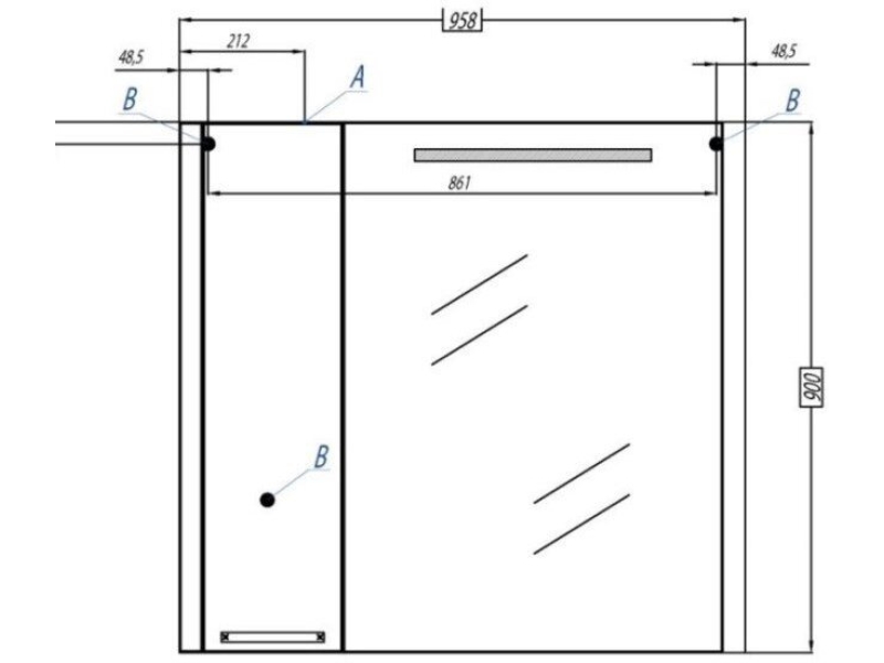 Купить Зеркальный шкаф Акватон Брайтон 100 (1A176702BR500) венге