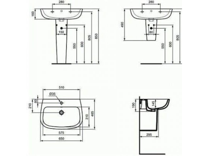 Купить Пьедестал для раковины Ideal Standard Esedra T283901