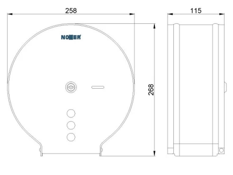 Купить Диспенсер для туалетной бумаги Nofer Inox 05006.S хром матовый