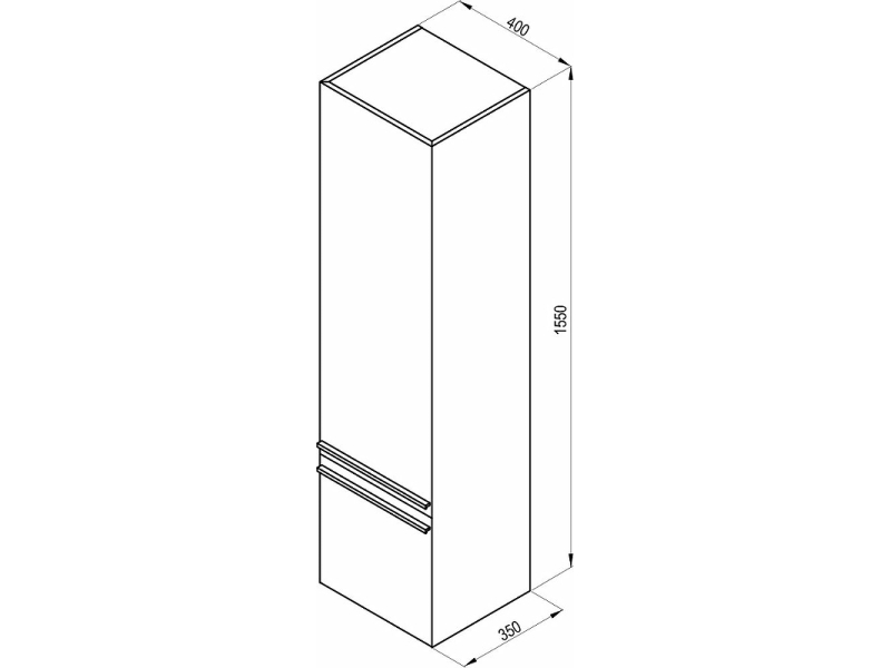 Купить Шкаф боковой SB 400 R Clear белая/белая