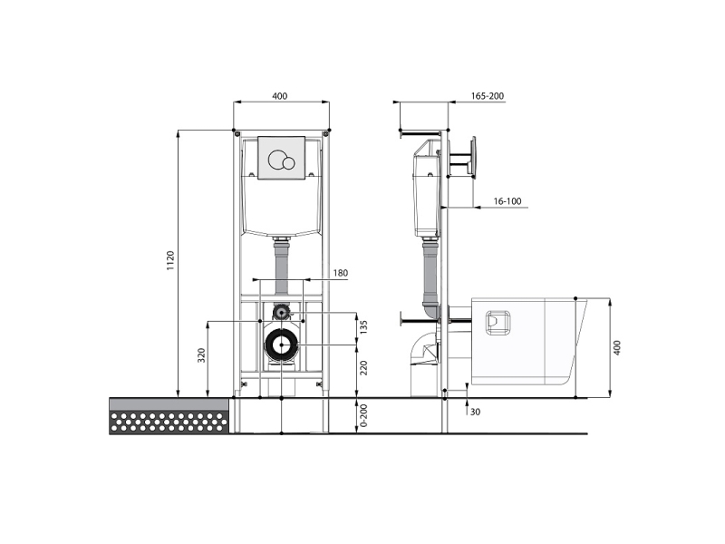 Купить 1.WH50.1.758 НЕО ПЭК rimless (подвес. безободковый унитаз с тонким сиденьем, инсталляция, белая панель)