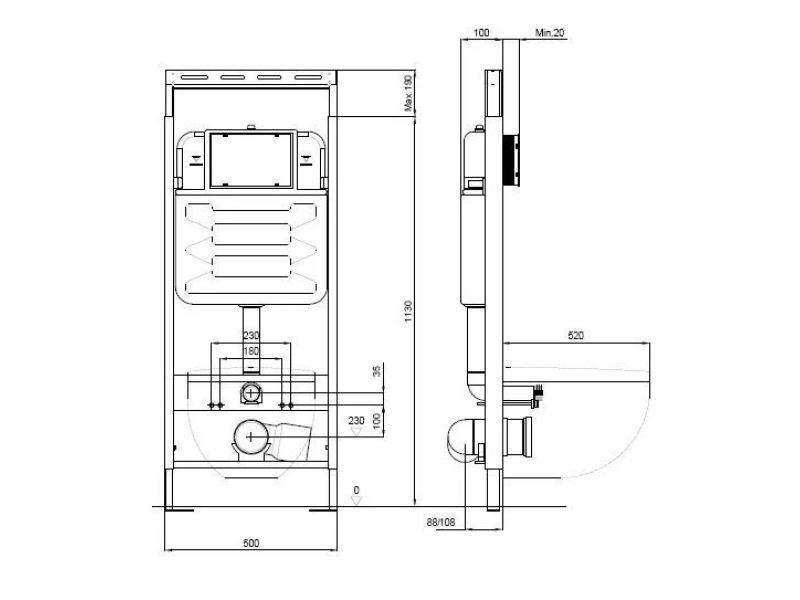 Купить Set AQUATEK ЕВРОПА (рама INS-0000010 Easy Fix 50+звукоизоляционная прокладка+унитаз ЕВРОПА AQ1901-00+тонкое сиденье с механизмом плавного закрывания)