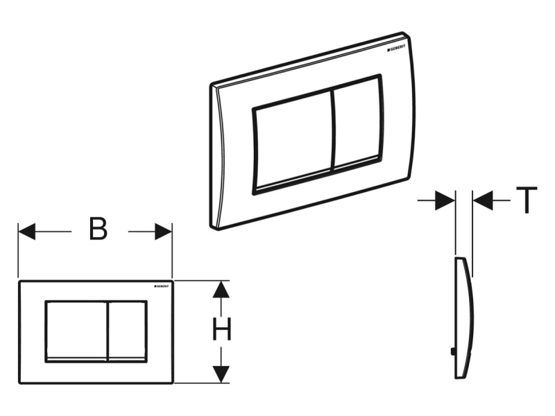 Купить 115.137.46.1 Смывная клавиша Geberit Delta30, для двойного смыва: Матовый хром
