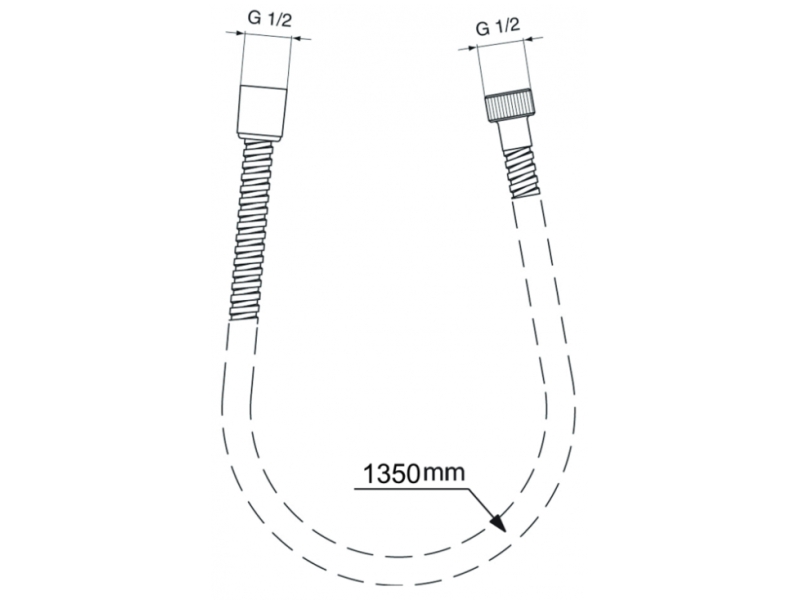 Купить BG135AA ULTRAFLEX пластиковый шланг для душа 1350 мм