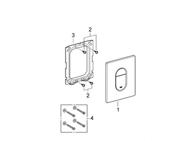 Купить Кнопка для инсталляции Grohe Arena Cosmopolitan 38844P00, матовый хром
