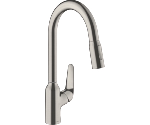 Кухонный смеситель однорычажный, 220, с вытяжным душем, 2jet Hansgrohe 71800800, под сталь