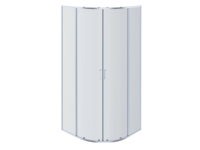 AQ ARI RO 09020BL Душевой уголок 1/4 круга, двери раздвижные 900x900x2000, профиль черный, стекло прозрачное