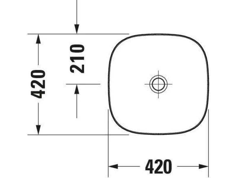 Купить Раковина Duravit Zencha 42x42см, без перелива, черная 2373421379