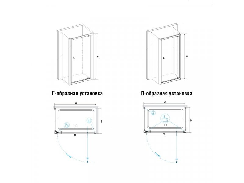 Купить Душевой уголок RGW PA-35, 04083500-11, 100 х 100 x 185 см, дверь распашная, стекло прозрачное, хром