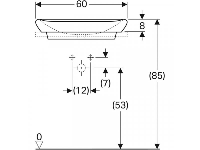Купить Раковина Geberit myDay 245460600, 60 х 40 см, белая