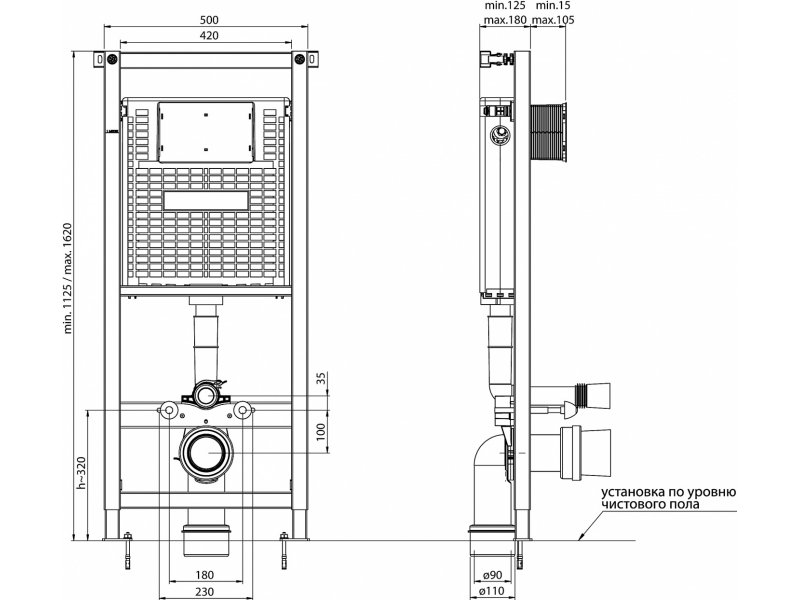 Купить Инсталляция BelBagno BB-T441 для подвесного унитаза