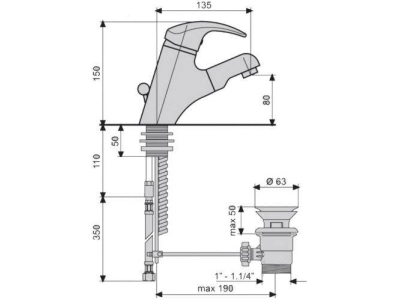 Купить Смеситель для кухни Emmevi 7096RCR, хром