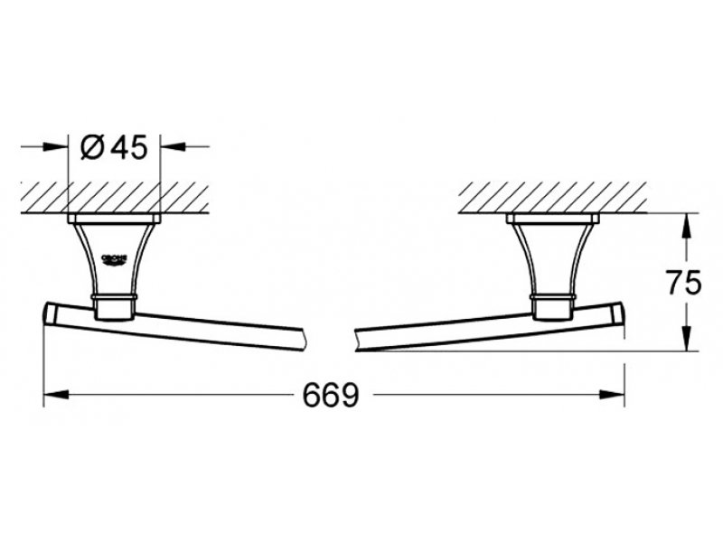 Купить Полотенцедержатель Grohe Grandera 40629000, 66.9 см, хром