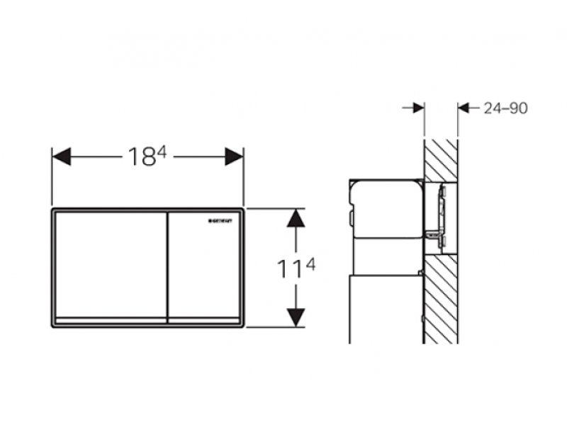 Купить Клавиша Geberit Omega Type 60 115.081.SQ.1, стекло умбра