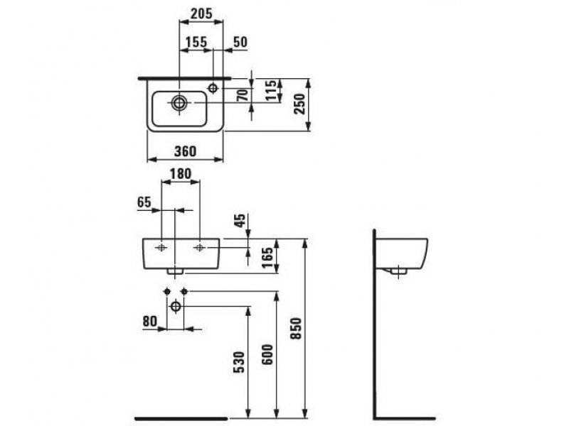 Купить Раковина Laufen Pro A 8.1695.5.000.106.1, 36*25 см