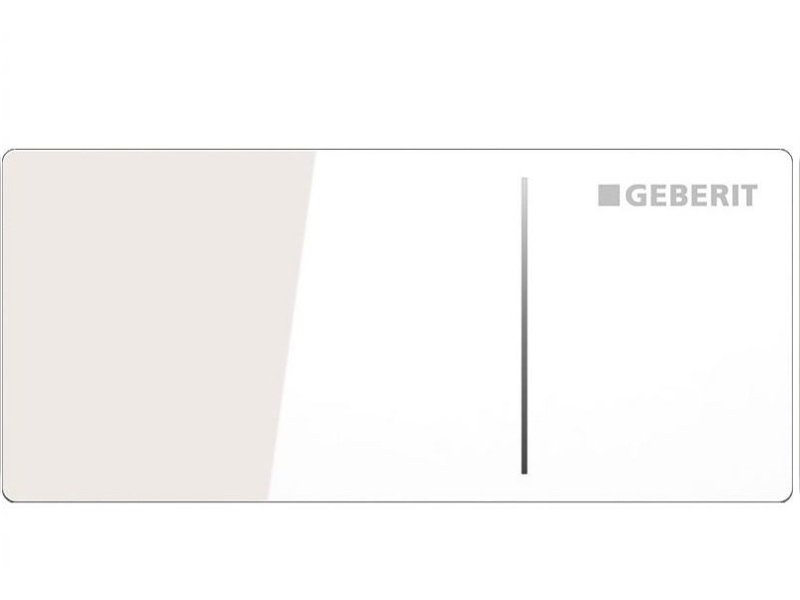 Купить Клавиша Geberit Omega Type 70 115.084.SI.1 для унитаза, двойной смыв, стекло/алюминий, цвет белый