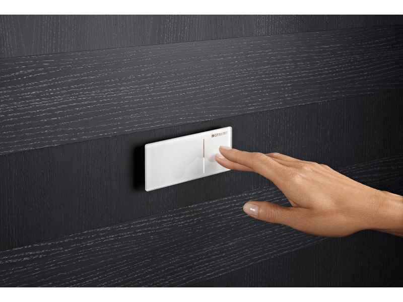 Купить Клавиша Geberit Omega Type 70 115.084.SI.1 для унитаза, двойной смыв, стекло/алюминий, цвет белый
