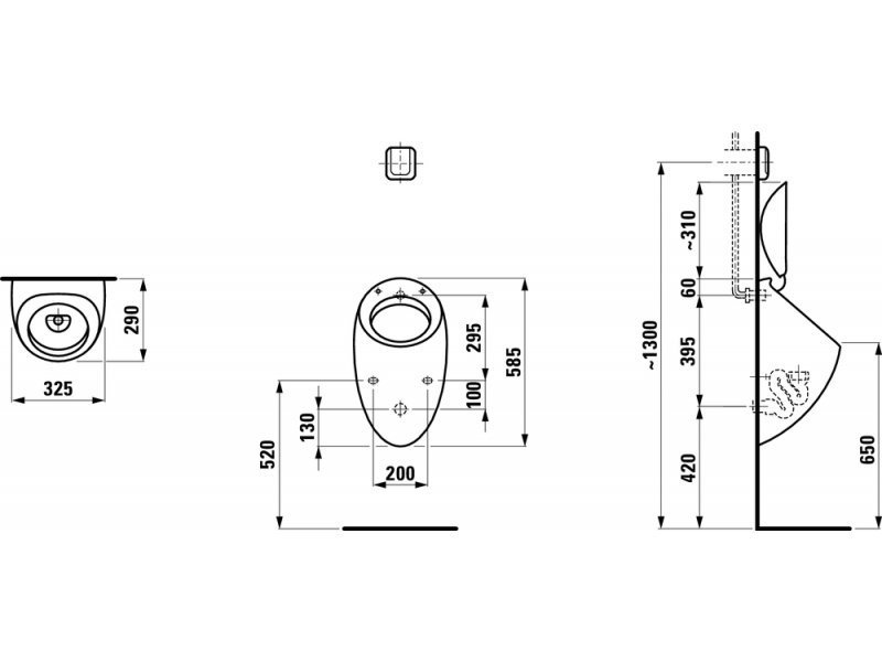 Купить Писсуар Laufen Alessi One 8409714000001, с крышкой