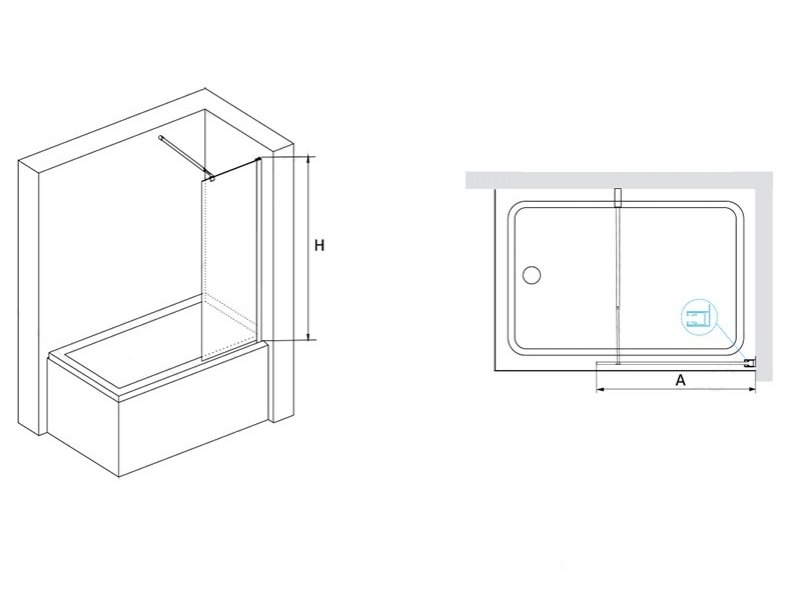 Купить Шторка на ванну RGW SC-51, 03115108-11, 80 x 150 см стекло прозрачное, хром
