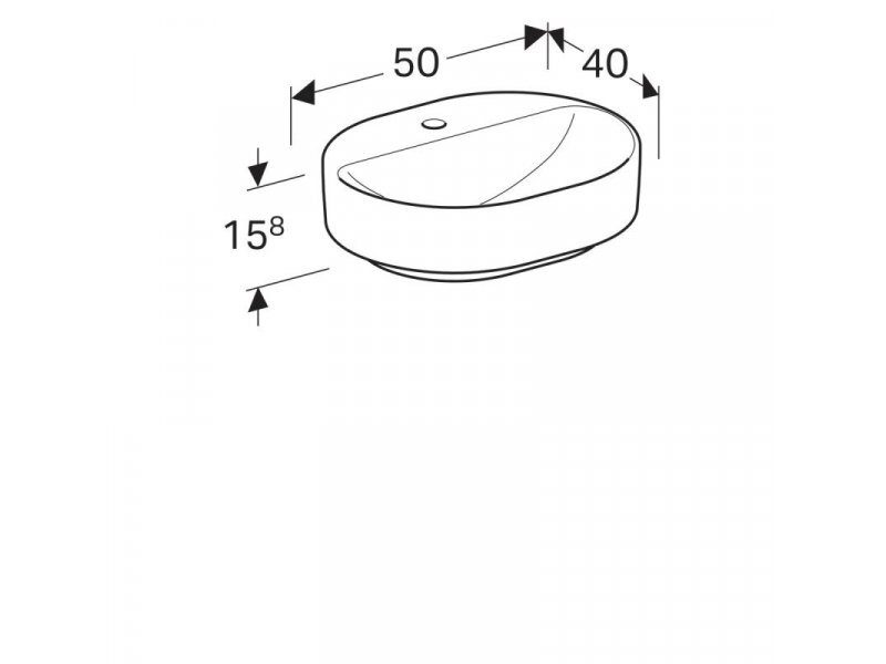 Купить Раковина Geberit Variform 500.776.01.2, 50 x 40 см, белая