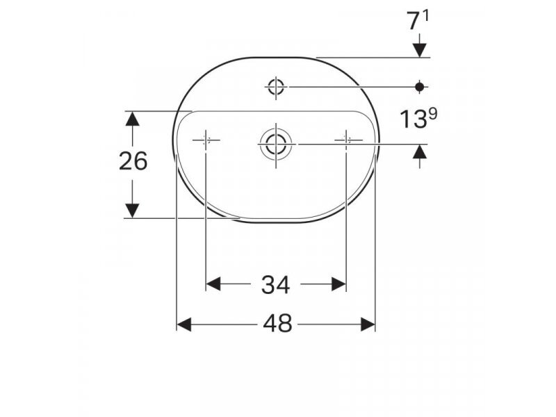 Купить Раковина Geberit Variform 500.776.01.2, 50 x 40 см, белая