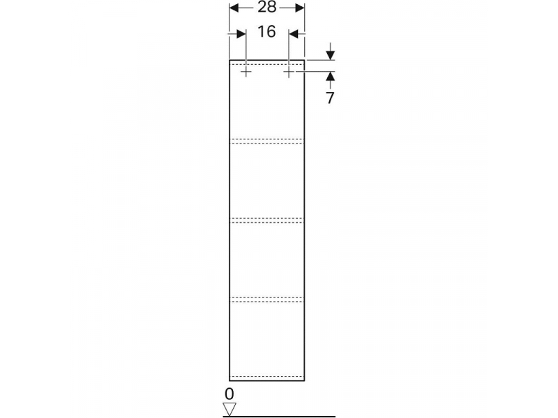 Купить Стеллаж Geberit iCon 840028000, 28 х 120 см, с зеркалом, цвет белый