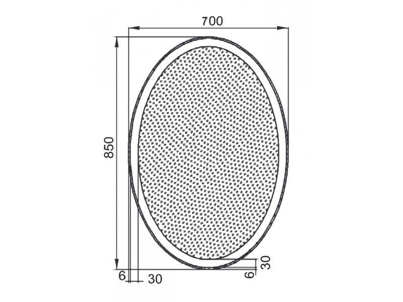 Купить Зеркало Aquanet Комо new 7085 70 см с Led подсветкой, сенсорный выключатель, 249358