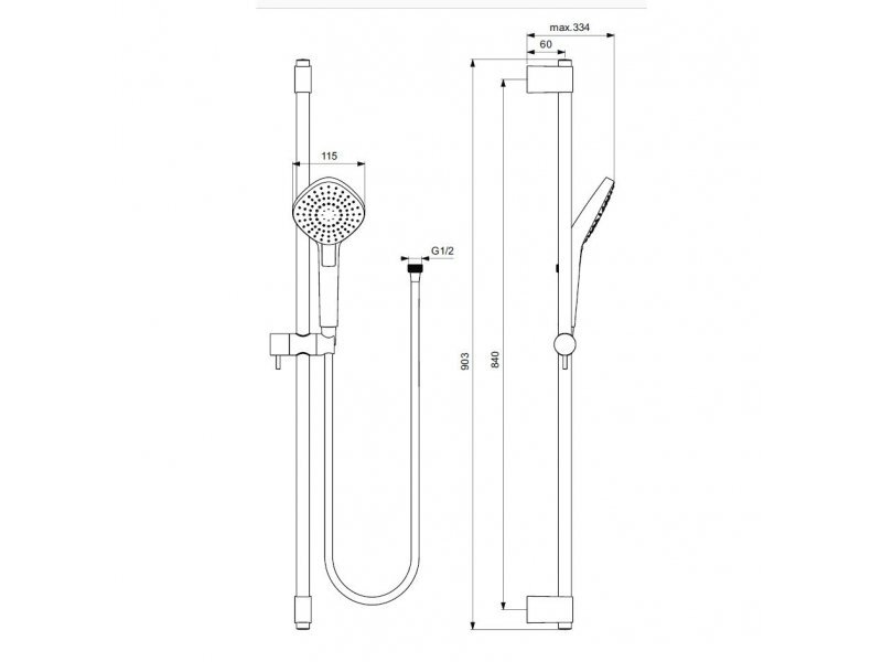 Купить Душевой гарнитур Ideal Standard Idealrain B2238AA