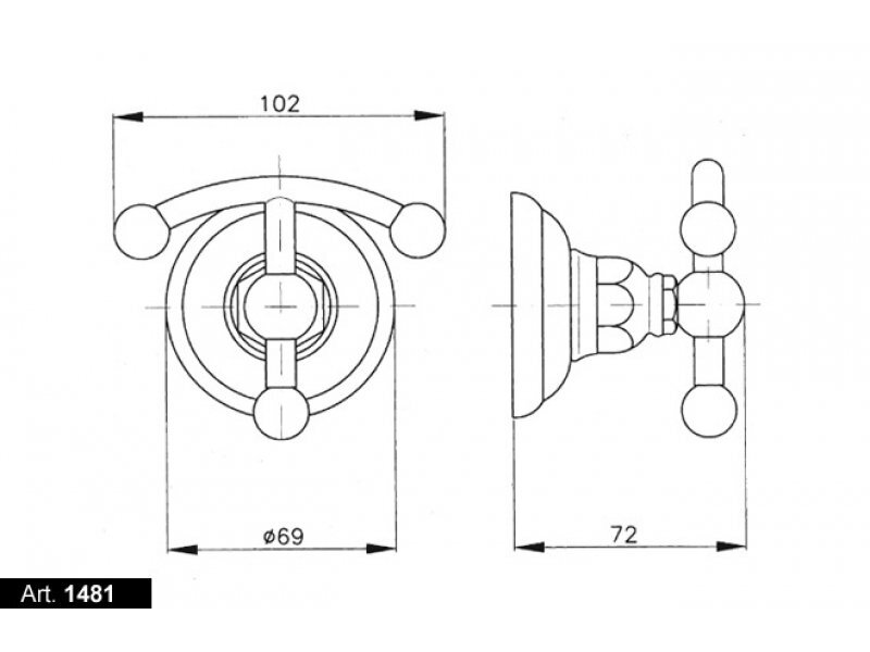 Купить Крючок для полотенец Nicolazzi Classica 1481 BZ, бронза