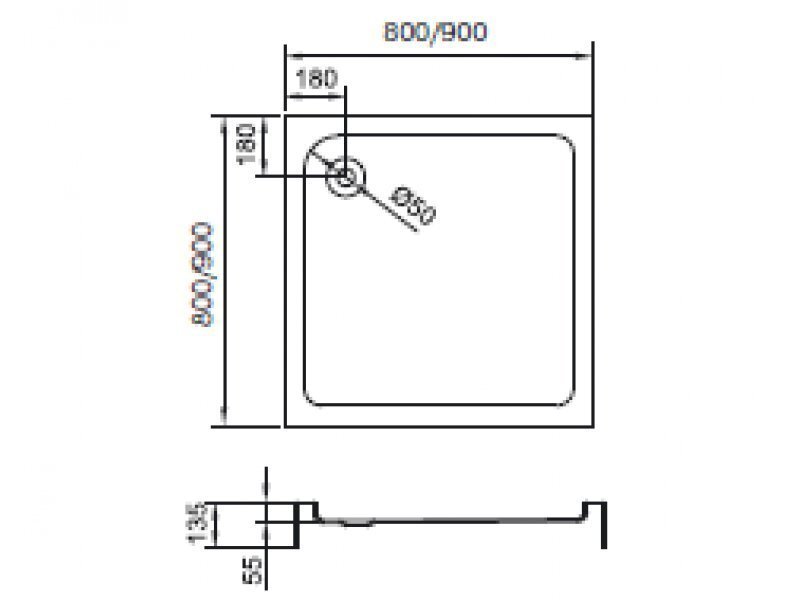 Купить Поддон Vegas Glass 80 x 80 см, HG-016-80