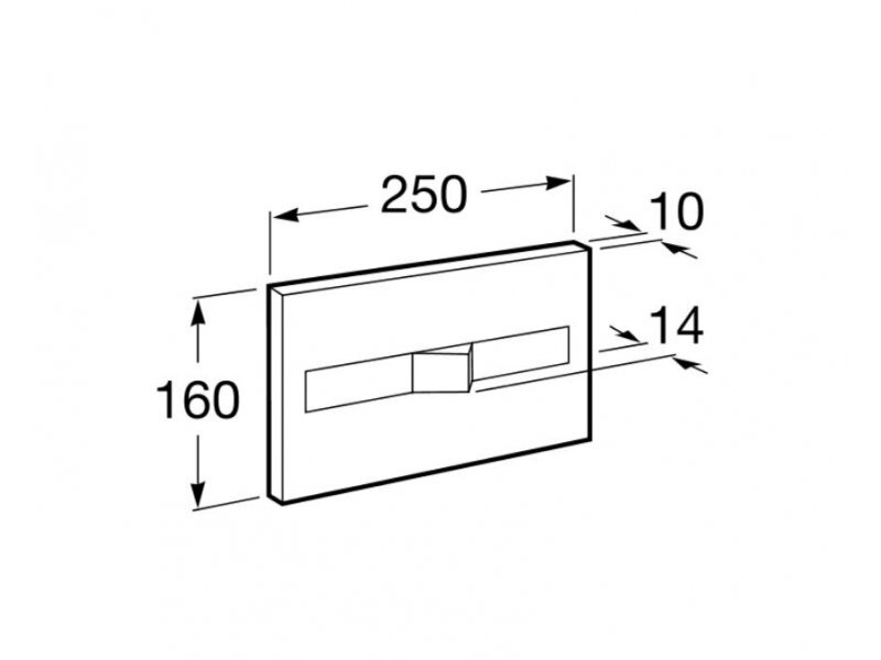 Купить Кнопка смыва Roca PL2 890096001, глянцевый хром