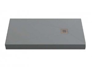 Поддон литьевой Bas Essentia 100 x 80 см, ЛП00069, серый (cement grey)