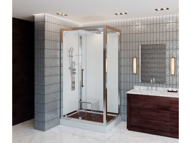 Купить Душевая кабина Deto Z Z120 Kerava 120 x 90 x 220 см с гидромассажем и электрикой, хром