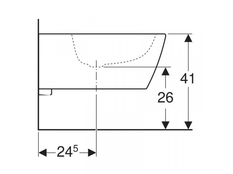 Купить Биде Geberit iCon Square подвесное, цвет белый, 231910000